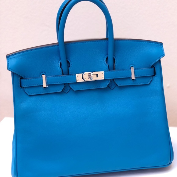 Hermes Birkin 25 Blue Zanzibar Swift leather-NEW! - Picture 2 of 8